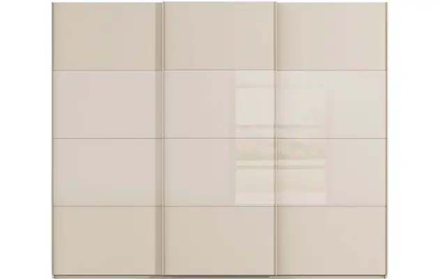Goossens kledingkast finca combi glans mat glas bruin hoogwaardig meubelplaat - 8244404-{merk}-finca-combi-sts-bruin-schuifdeuren-01